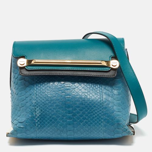 Chloe Blue/Green Leather and Python Small Clare Shoulder Bag - Chloe - Modalova
