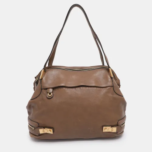 Chloe Brown Leather Carryall Satchel - Chloe - Modalova