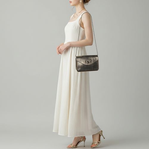 Sally Small Python Embossed Leather Shoulder Bag - Chloe - Modalova