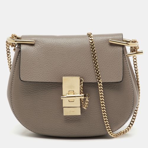 Chloe Taupe Grey Leather Small Drew Shoulder Bag - Chloe - Modalova