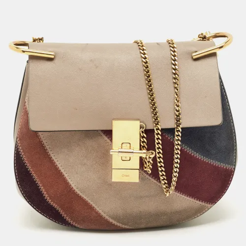 Drew Patchwork Medium Leather Shoulder Bag - Chloe - Modalova