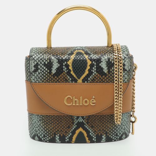 Aby lock Small Python Embossed and Leather Shoulder Bag - Chloe - Modalova