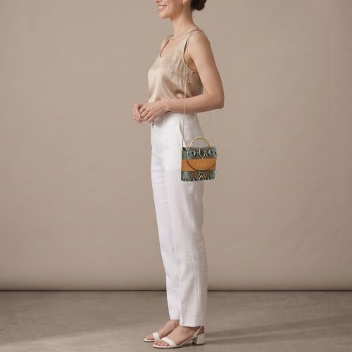 Aby lock Small Python Embossed and Leather Shoulder Bag - Chloe - Modalova