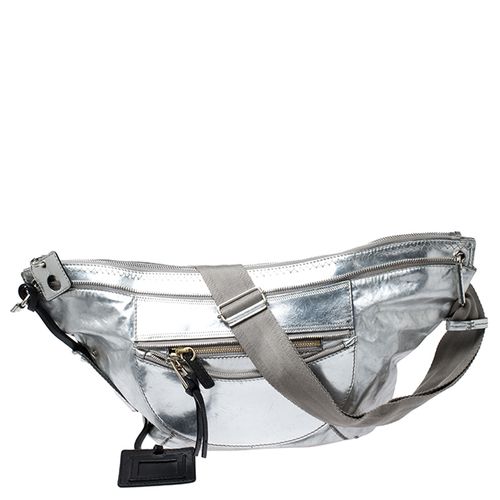 Chloe Metallic Silver Leather Fanny Crossbody Bag - Chloe - Modalova