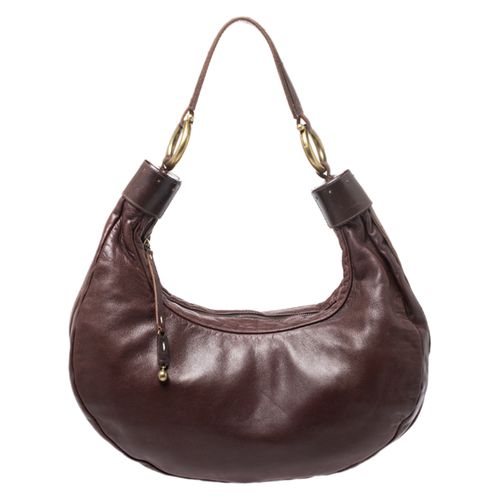 Chloe Dark Brown Leather Crescent Hobo - Chloe - Modalova