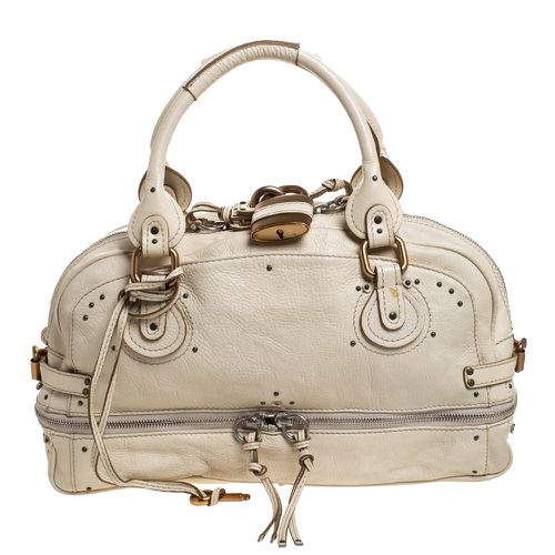 Chloe Cream Leather Paddington Zipped Satchel - Chloe - Modalova