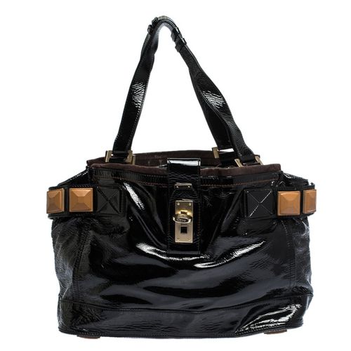 Chloe Black Patent Leather Audra Tote - Chloe - Modalova