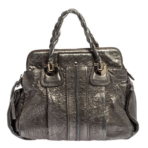 Chloe Metallic Textured Leather Heloise Satchel - Chloe - Modalova