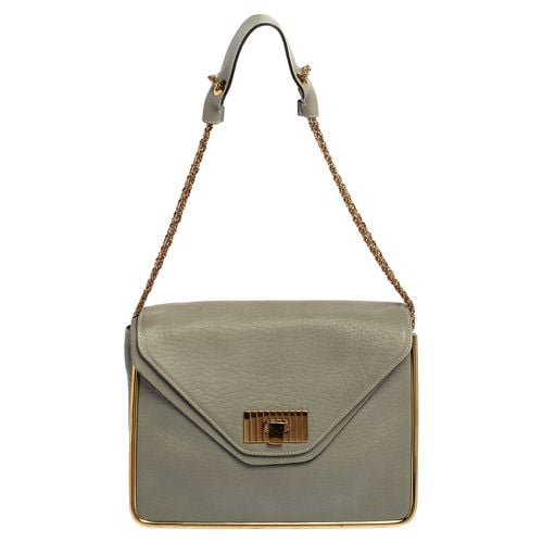 Chloe Grey Leather Medium Sally Flap Shoulder Bag - Chloe - Modalova