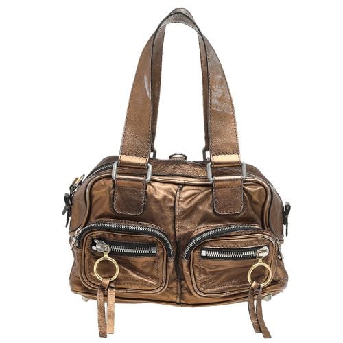 Chloe Metallic Brown Leather Medium Betty Satchel - Chloe - Modalova