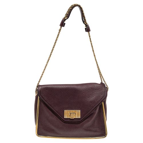 Chloe Purple Pebbled Leather Medium Sally Flap Shoulder Bag - Chloe - Modalova