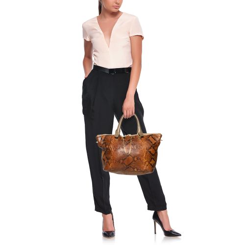 Python and Leather Baylee Tote - Chloe - Modalova