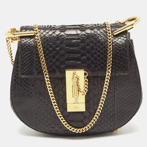 Chloe Black Python Small Drew Shoulder Bag - Chloe - Modalova