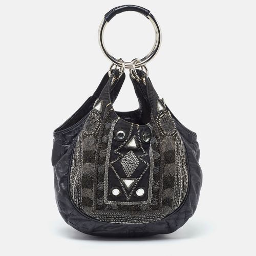 Chloe Black Leather Embellished Ring Handle Hobo - Chloe - Modalova