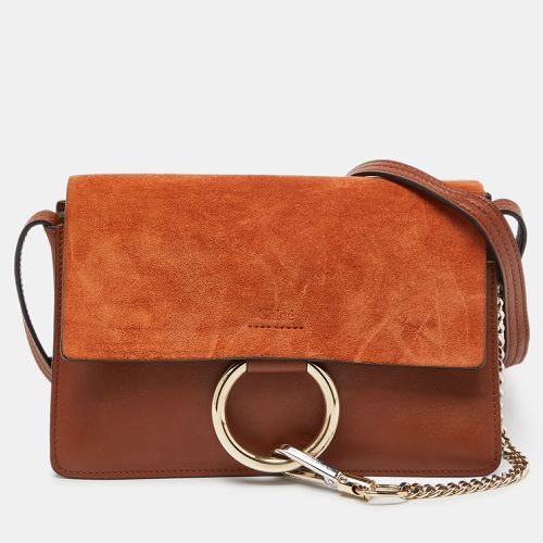 Leather and Suede Small Faye Shoulder Bag - Chloe - Modalova