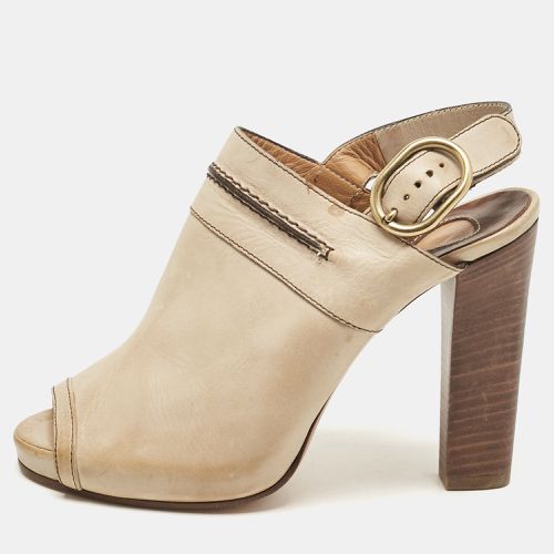 Chloe Beige Leather Ankle Strap Sandals Size 37 - Chloe - Modalova