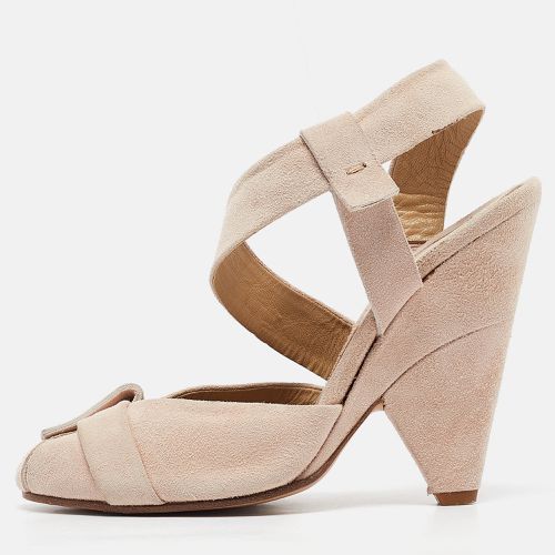 Chloe Beige Suede Ankle Strap Sandals Size 37 - Chloe - Modalova