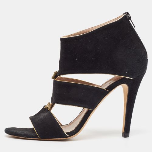 Chloe Black Suede Bow Detail Cut Out Sandals Size 41 - Chloe - Modalova