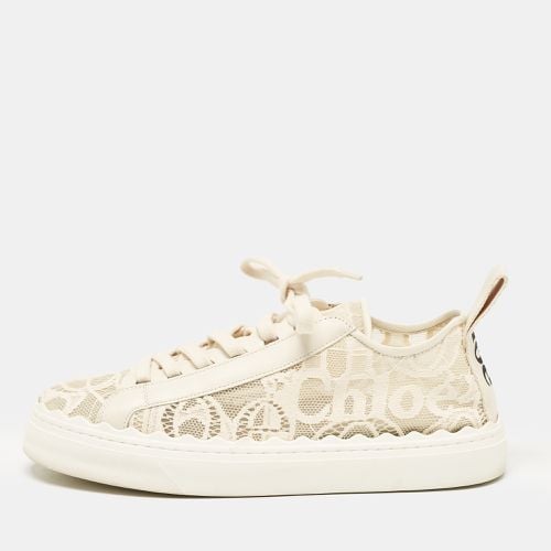 Light Lace and Leather Lauren Low Top Sneakers Size 41 - Chloe - Modalova