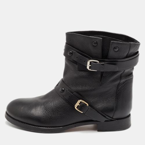 Chloe Black Leather Buckle Detail Ankle Boots Size 38.5 - Chloe - Modalova