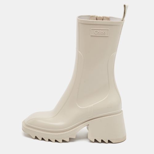 Chloe Cream Rubber Betty Rain Boots Size 35 - Chloe - Modalova