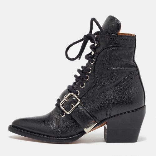 Chloe Black Leather Lace Up Booties Size 35 - Chloe - Modalova