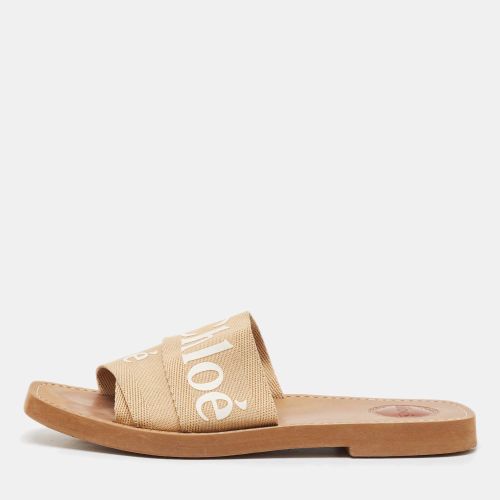 Canvas Woody Flat Slides Size 38 - Chloe - Modalova