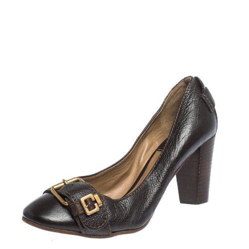 Chloe Brown Leather Buckle Detail Pumps Size 37 - Chloe - Modalova