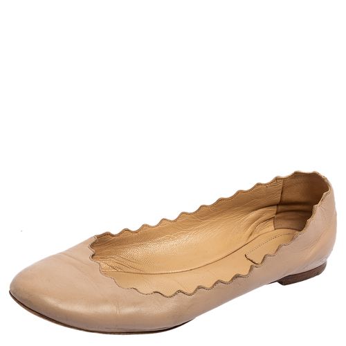 Chloe Pink Leather Lauren Scalloped Ballet Flats Size 36 - Chloe - Modalova