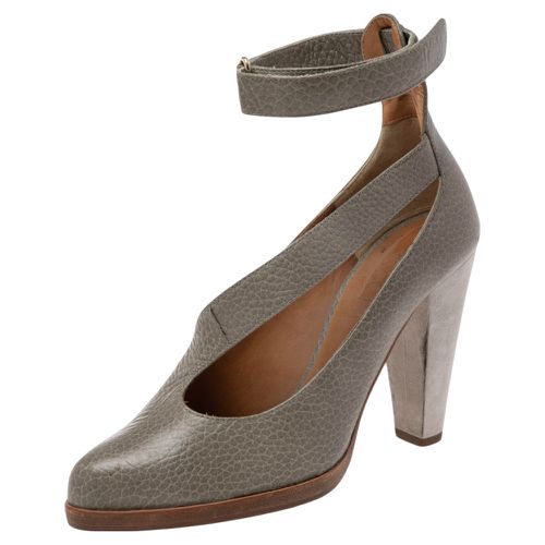 Chloé Grey Leather Ankle Strap Pumps Size 36 - Chloe - Modalova