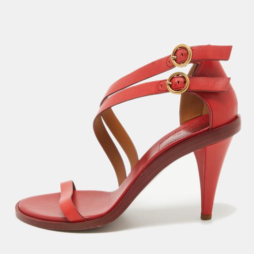 Chloe Red Leather Double Ankle Strap Niko Sandals Size 40 - Chloe - Modalova