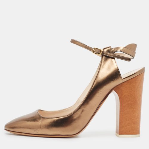 Chloé Metallic Gold Leather Slingback Pumps Size 39 - Chloe - Modalova