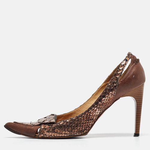 Chloe Metallic Python Leather Pointed Toe Pumps Size 40 - Chloe - Modalova