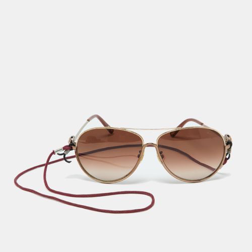 Chopard Gold Tone/Brown Gradient SCHB23S Aviator Sunglasses - Chopard - Modalova