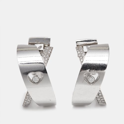 Chopard Happy Diamonds 18k White Gold Earrings - Chopard - Modalova