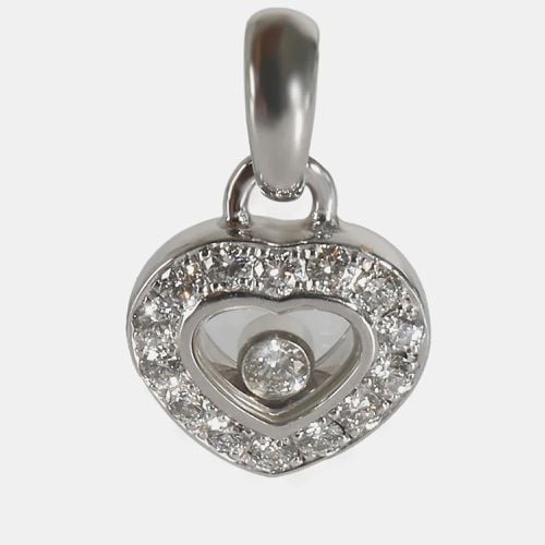 Chopard 18k White Gold Happy Diamonds Heart Pendant 0.25 CTW - Chopard - Modalova