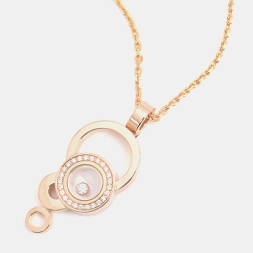 Chopard 18K Rose Gold and Diamond Happy Bubbles Pendant Necklace - Chopard - Modalova