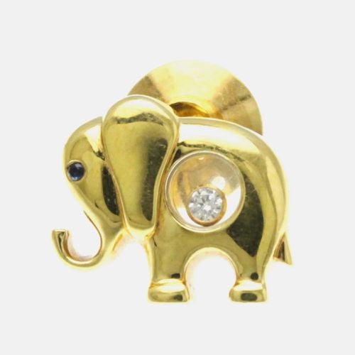 Chopard 18K Yellow Gold and Diamond Elephant Brooch - Chopard - Modalova