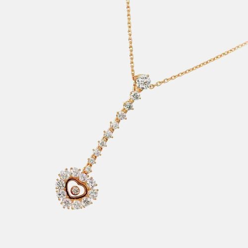 Chopard 18K Rose Gold and Diamond Happy Diamonds Necklace - Chopard - Modalova