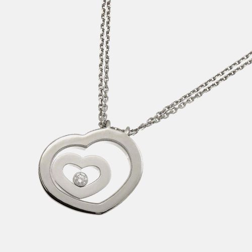 Chopard 18K White Gold and Diamond Happy Spirit Pendant Necklace - Chopard - Modalova