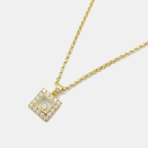 K Gold and Diamond Happy Diamonds Pendant Necklace - Chopard - Modalova