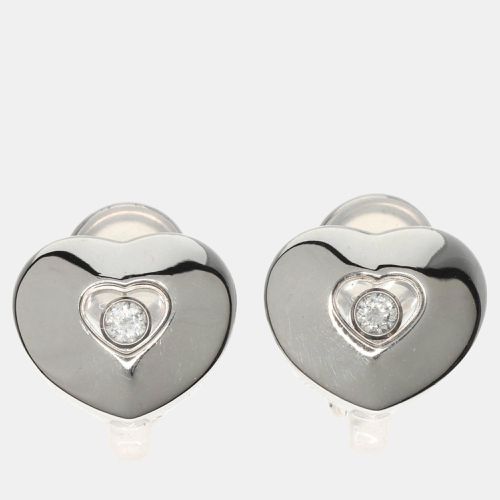 Chopard 18K White Gold and Diamond Happy Diamonds Stud Earrings - Chopard - Modalova