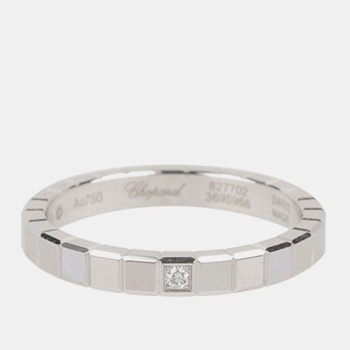 Chopard 18K White Gold Ice Cube Band Ring EU 47 - Chopard - Modalova