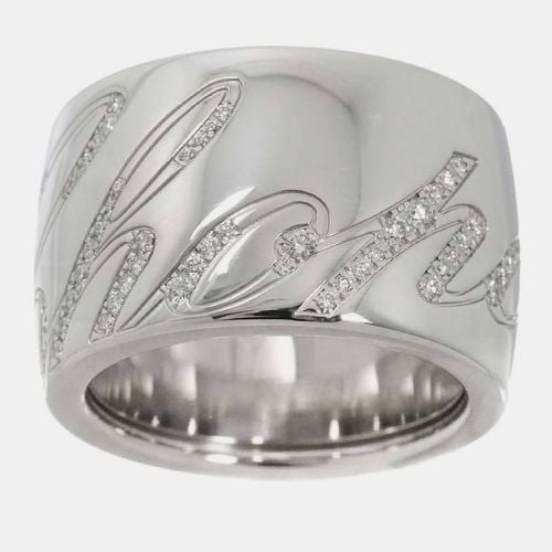 Chopard 18K White Gold Dissimo Ring Diamond 750 Heart EU 65 - Chopard - Modalova