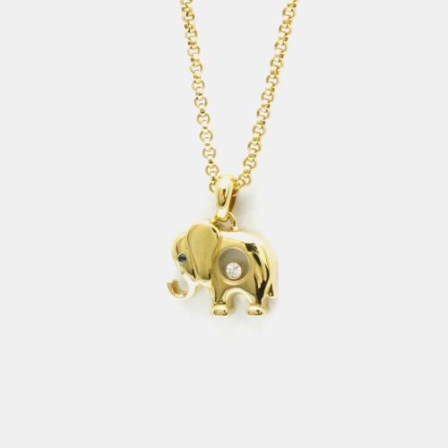 K Gold Diamond, Sapphire Happy Diamonds Elephant Pendant Necklace - Chopard - Modalova