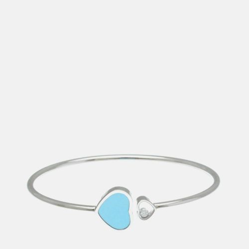 Happy Hearts 18K Gold, Diamond and Turquoise Bangle Bracelet - Chopard - Modalova