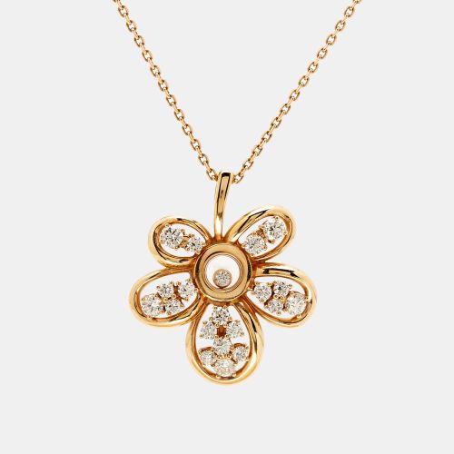 Happy Diamonds 18k Rose Pendant Necklace - Chopard - Modalova