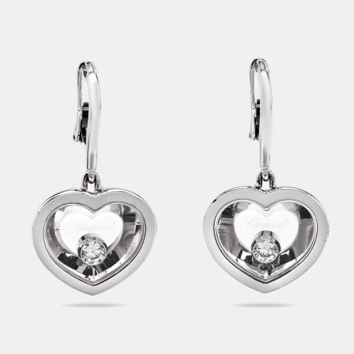 Chopard Happy Hearts Diamond 18K White Gold Drop Earrings - Chopard - Modalova