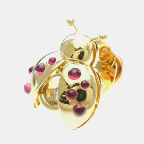 Ladybug 18K Gold Ruby Diamond Brooch - Chopard - Modalova