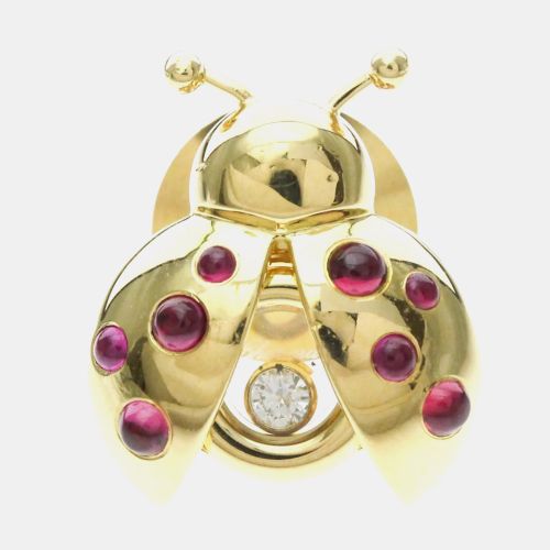 Ladybug 18K Gold Ruby Diamond Brooch - Chopard - Modalova